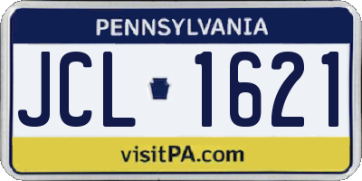 PA license plate JCL1621