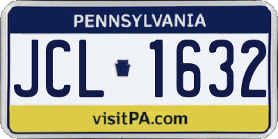 PA license plate JCL1632