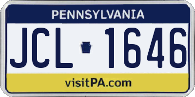PA license plate JCL1646