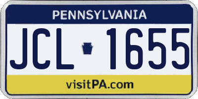 PA license plate JCL1655