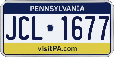 PA license plate JCL1677