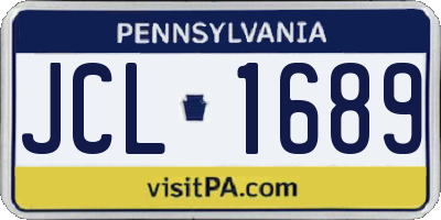PA license plate JCL1689
