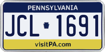 PA license plate JCL1691