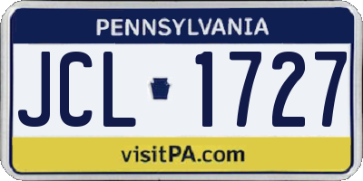 PA license plate JCL1727
