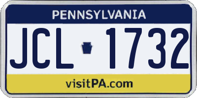 PA license plate JCL1732