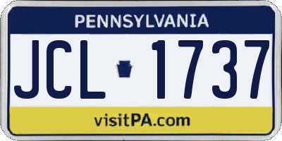 PA license plate JCL1737