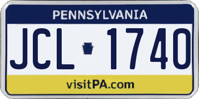 PA license plate JCL1740