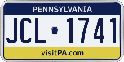 PA license plate JCL1741