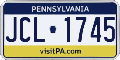 PA license plate JCL1745