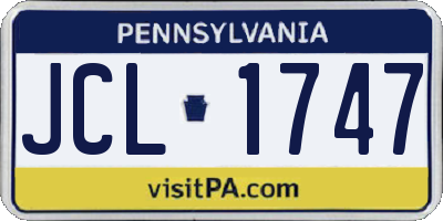PA license plate JCL1747