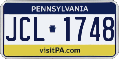 PA license plate JCL1748