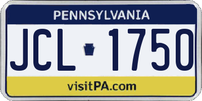 PA license plate JCL1750