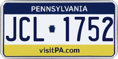 PA license plate JCL1752