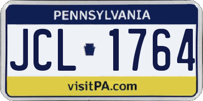 PA license plate JCL1764