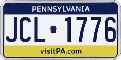 PA license plate JCL1776