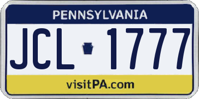 PA license plate JCL1777