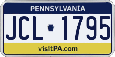 PA license plate JCL1795