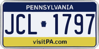 PA license plate JCL1797