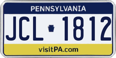 PA license plate JCL1812