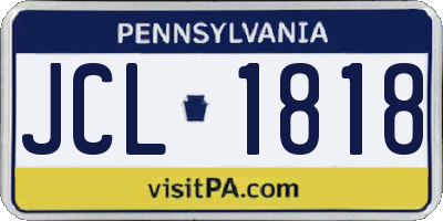 PA license plate JCL1818