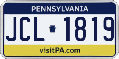 PA license plate JCL1819