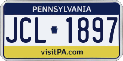 PA license plate JCL1897