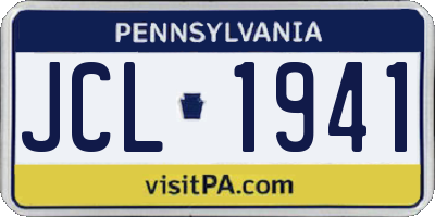 PA license plate JCL1941