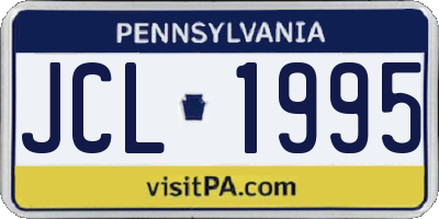 PA license plate JCL1995
