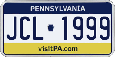 PA license plate JCL1999