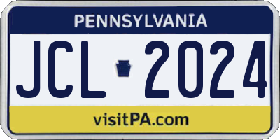 PA license plate JCL2024