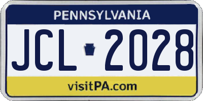 PA license plate JCL2028