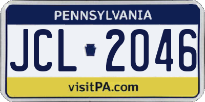 PA license plate JCL2046