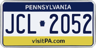 PA license plate JCL2052