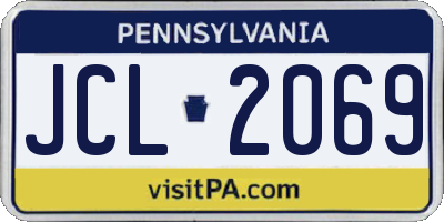 PA license plate JCL2069