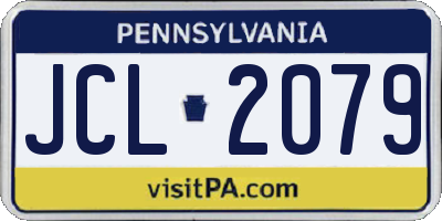 PA license plate JCL2079