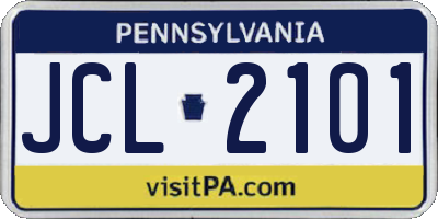PA license plate JCL2101