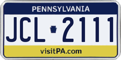 PA license plate JCL2111