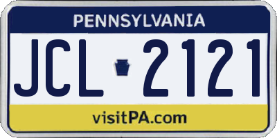 PA license plate JCL2121