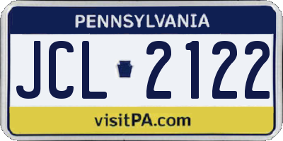PA license plate JCL2122