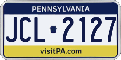 PA license plate JCL2127