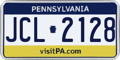 PA license plate JCL2128