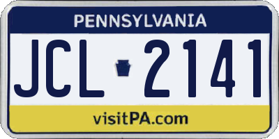 PA license plate JCL2141