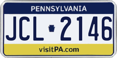 PA license plate JCL2146