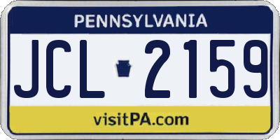 PA license plate JCL2159