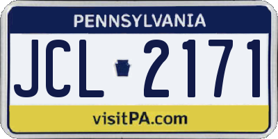 PA license plate JCL2171