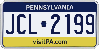 PA license plate JCL2199
