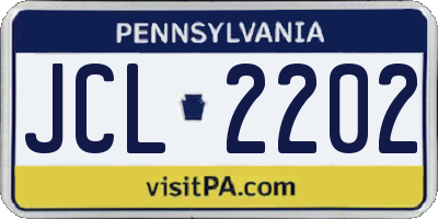 PA license plate JCL2202