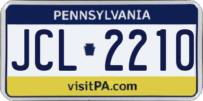 PA license plate JCL2210