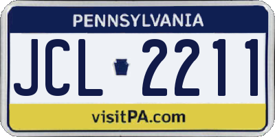 PA license plate JCL2211