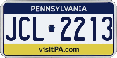 PA license plate JCL2213